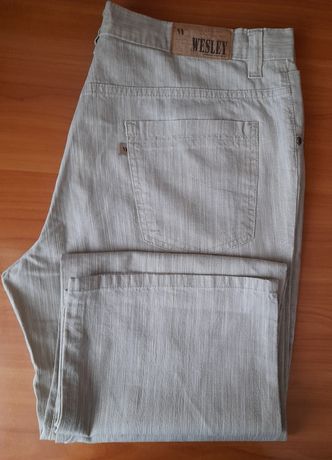 Spodnie męskie beżowe jeans L34