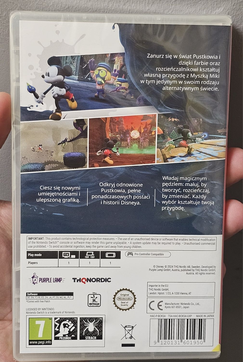 Disney Epic Mickey: Rebrushed Nowa/Folia Gra NINTENDO SWITCH