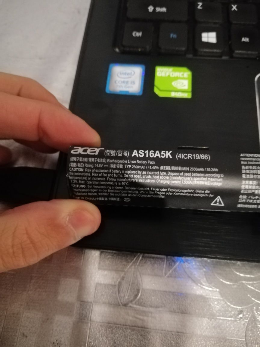 Розборка ноутбука acer е5-573g