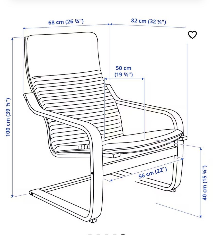 Fotel drewniany jasnobeżowy IKEA POÄNG