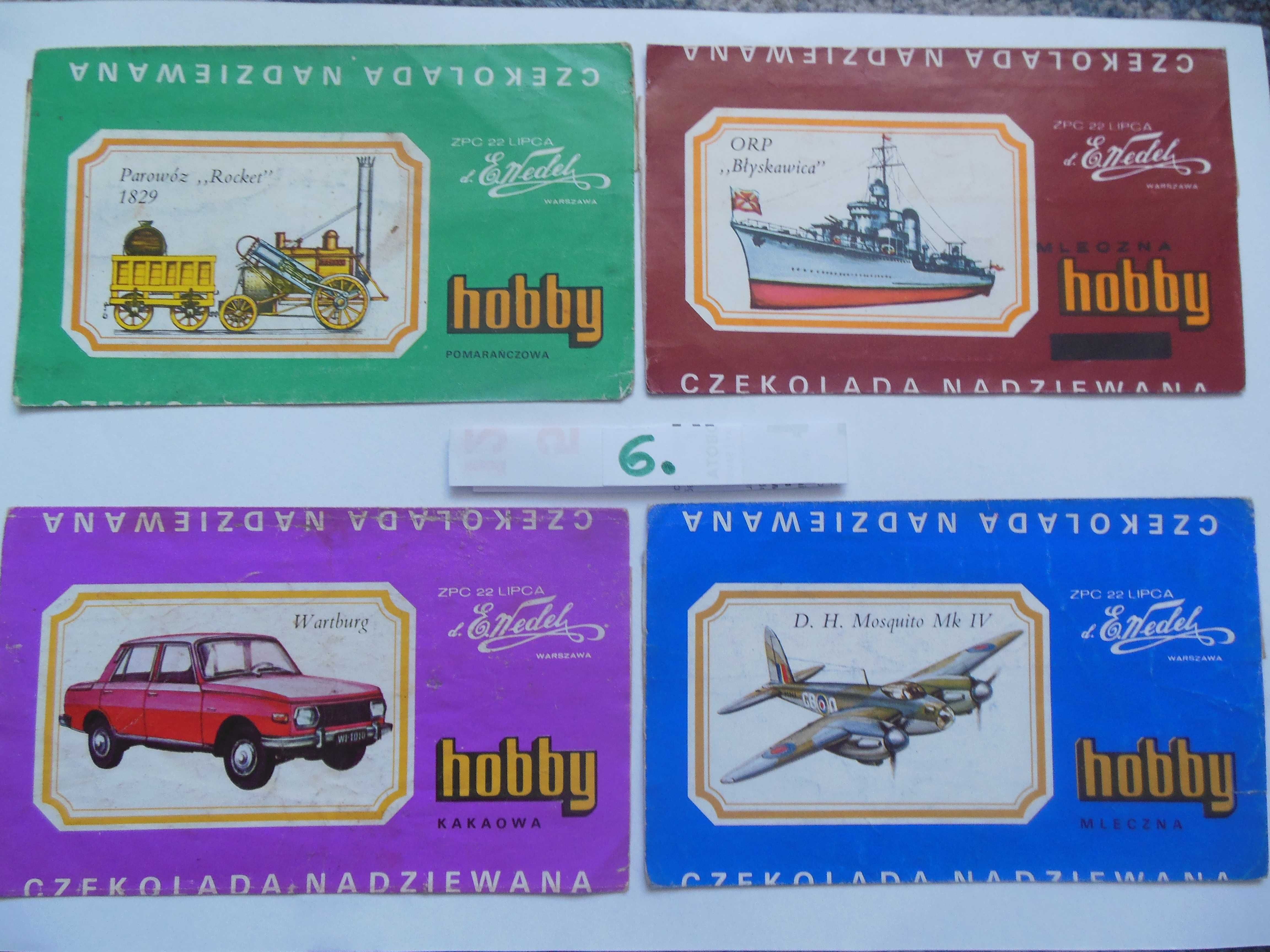 Opakowanie z czekolady Wedel-Hobby z 1977 r.