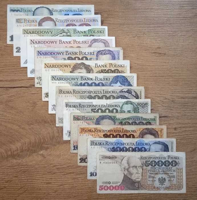 Banknoty PRL Zestaw 13 szt.