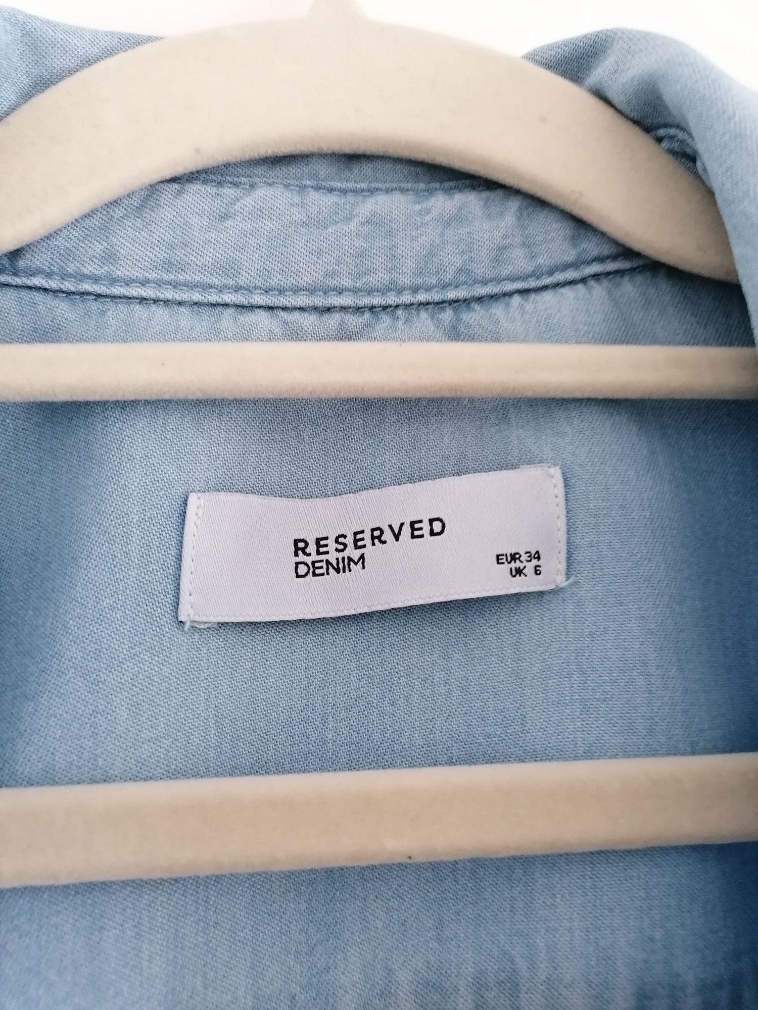 Sukienka Reserved denim, stan bardzo dobry, rozmiar 34, używana stan b