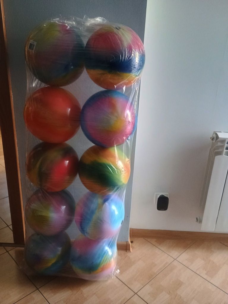 Piłki 25 cm - gumowe wielokolorowe