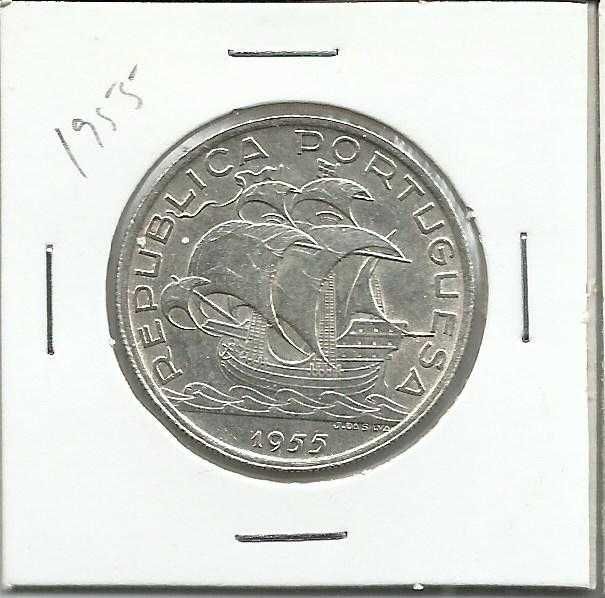 Moeda portuguesa – 10$00 de 1955, prata - VENDIDA