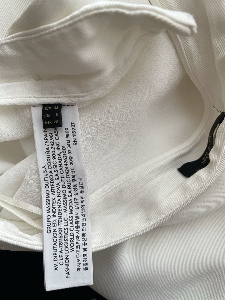Шикарна біла спіднмця оригінал Massimo Dutti міді юбка літня біла