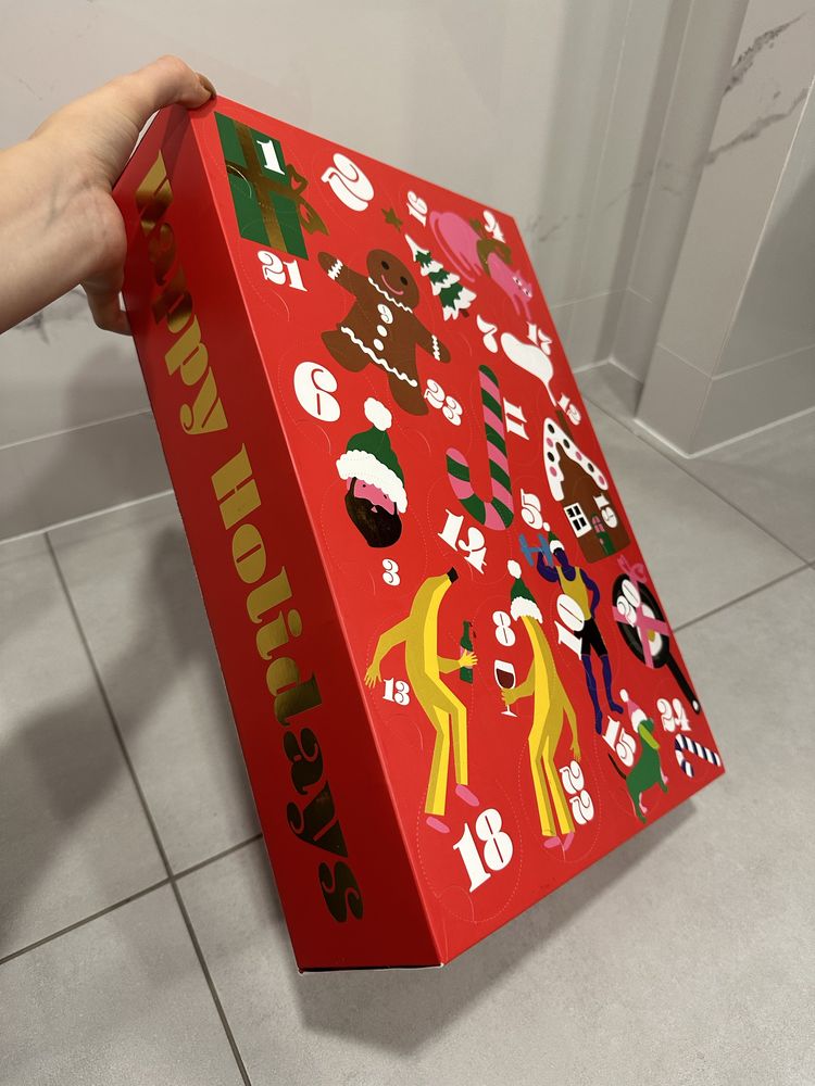 Kalendarz adwentowy skarpetki świąteczne nowy 24 pary happy socks