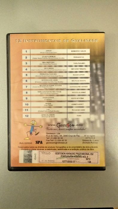DVD de Karaoke GesteSom (VCD) a melhor Qualidade