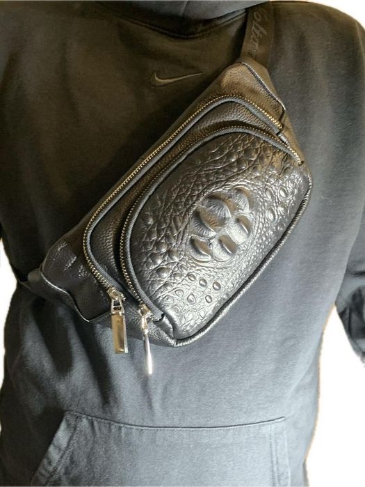 Сумка бананка на пояс натуральная кожа мужская женская Moltani 11956