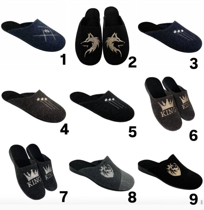 Чоловічі мужские тапочки капці розміри 40–45. Ціна від 239 Новинки!