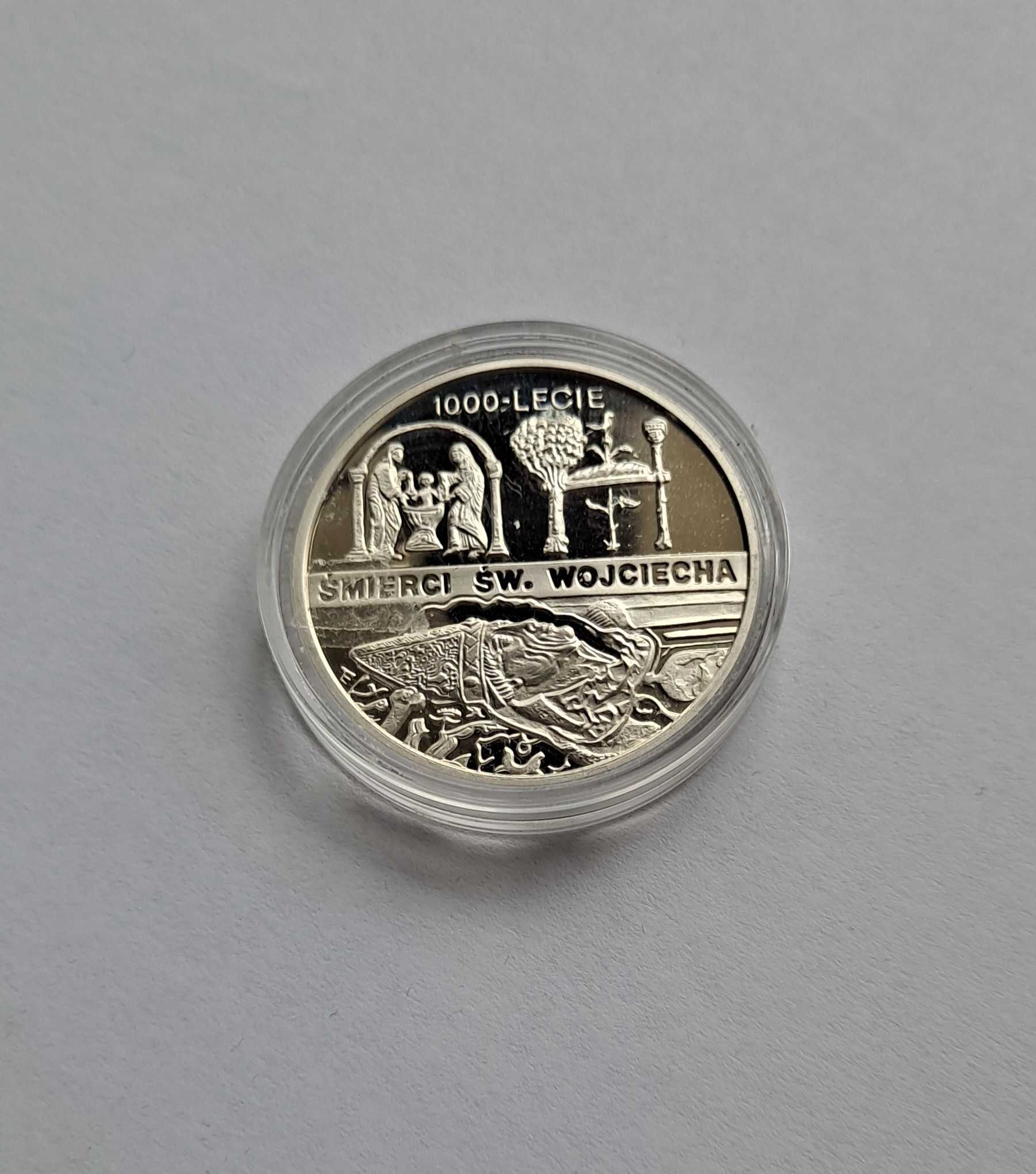 Moneta srebrna 10 zł 1000-lecie  śmierci św. Wojciecha 1997