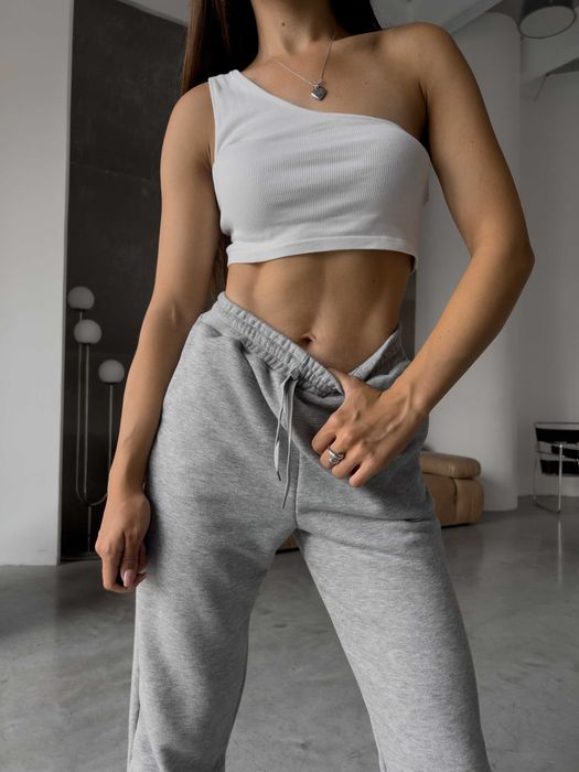 Спортивні штани базові джогери з натуральної бавовни жіночі