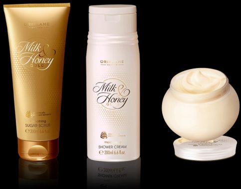 Creme de corpo + Esfoliante + Gel de duche Milk & Honey