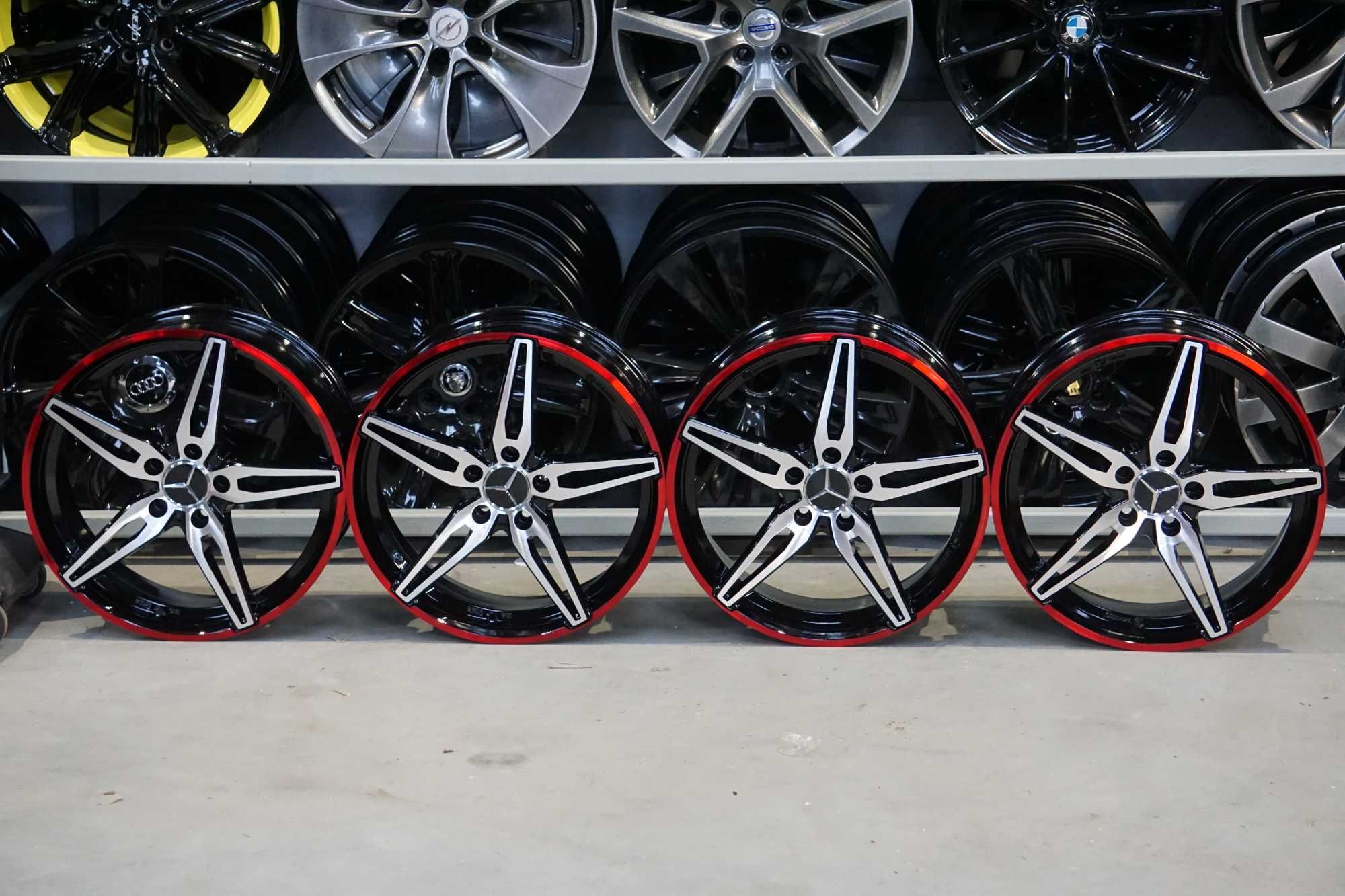 Alufelgi Carmani 5x112 7,5Jx18 et52 cb66,6mm wyjatkowe! candy red cnc!
