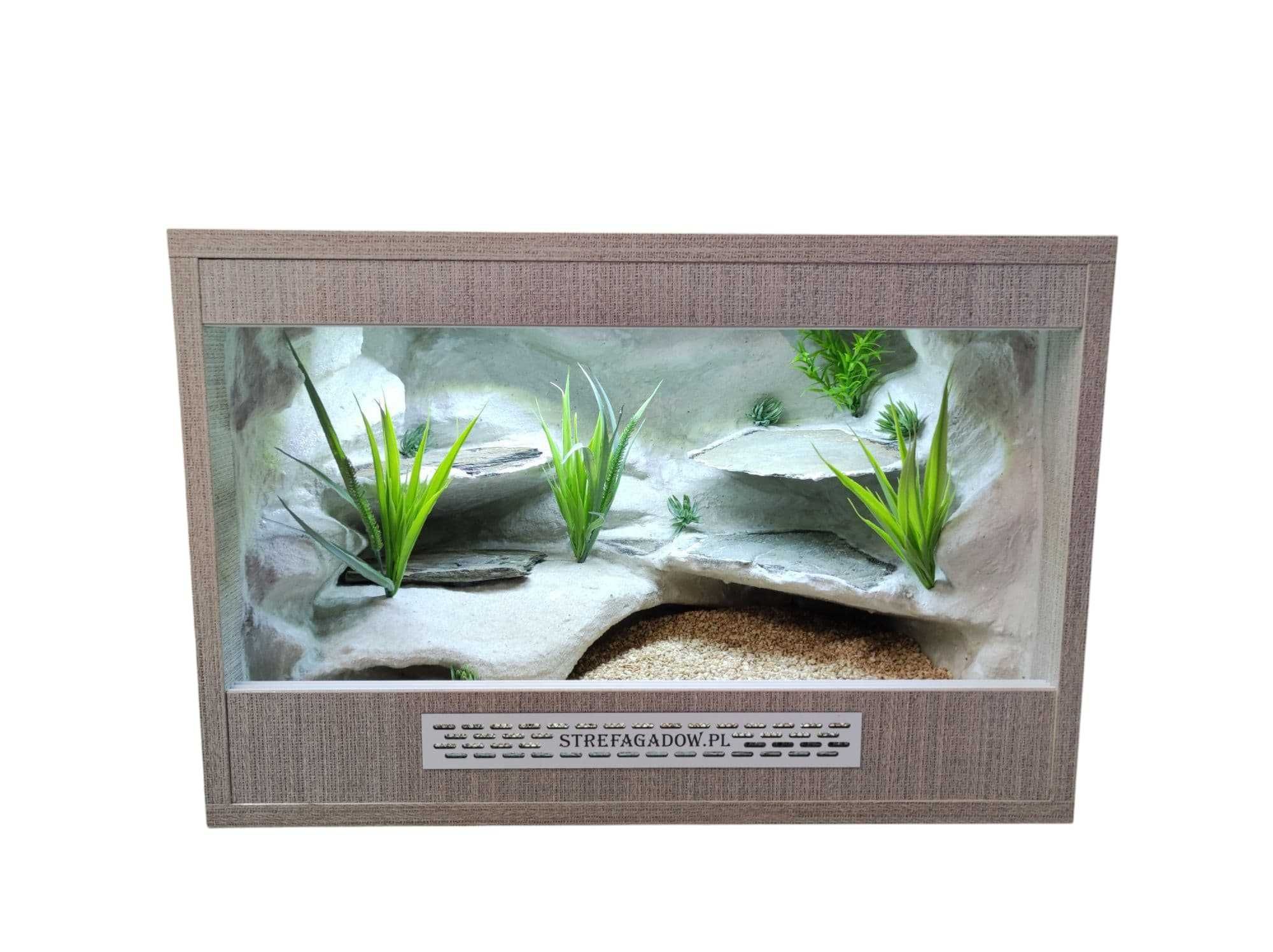 Terrarium pustynne nr711 60/40/40 dla gekona lamparciego DOSTĘPNE