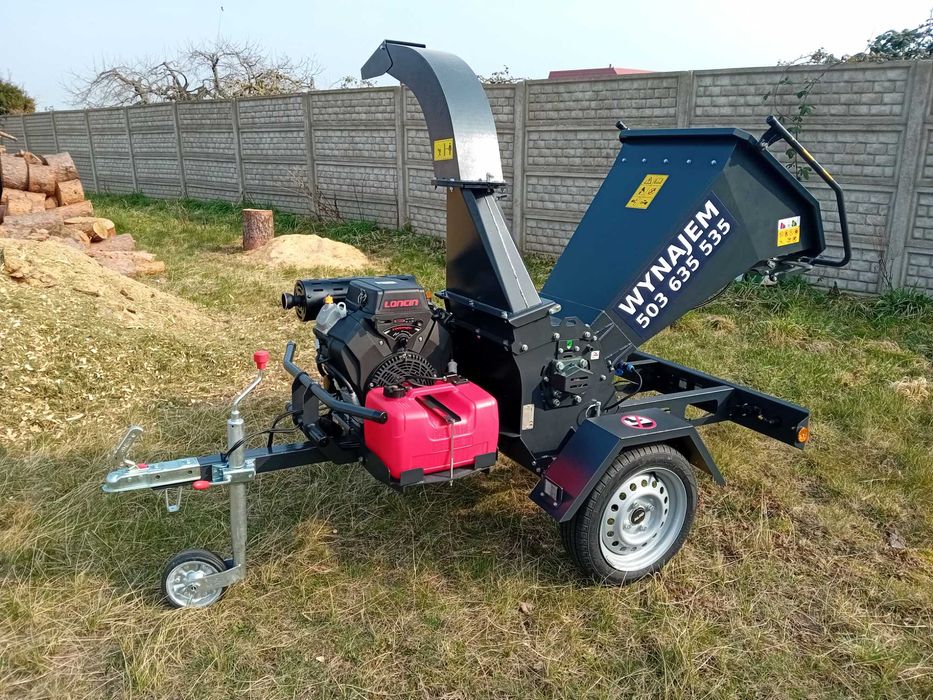 Wynajem usługi rozdrabniacz rozdrabnianie rębak mielenie gałęzi zrębki