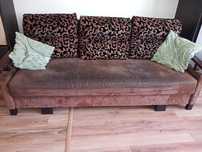 Łóżko sofa rozkładana poduszki wyprana