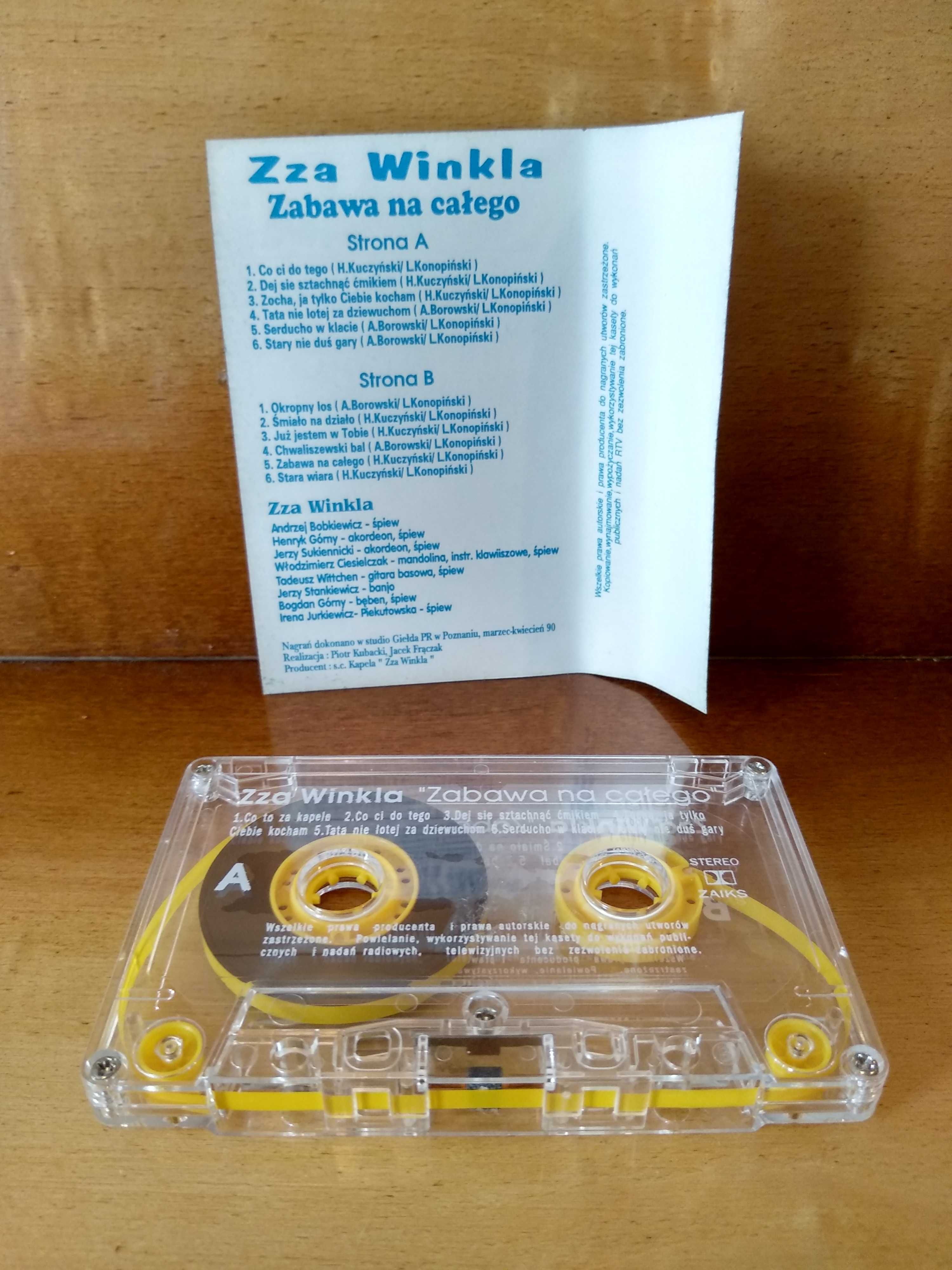 Zestaw 3 kaset magnetofonowych Kapela ZZA WINKLA z Poznania