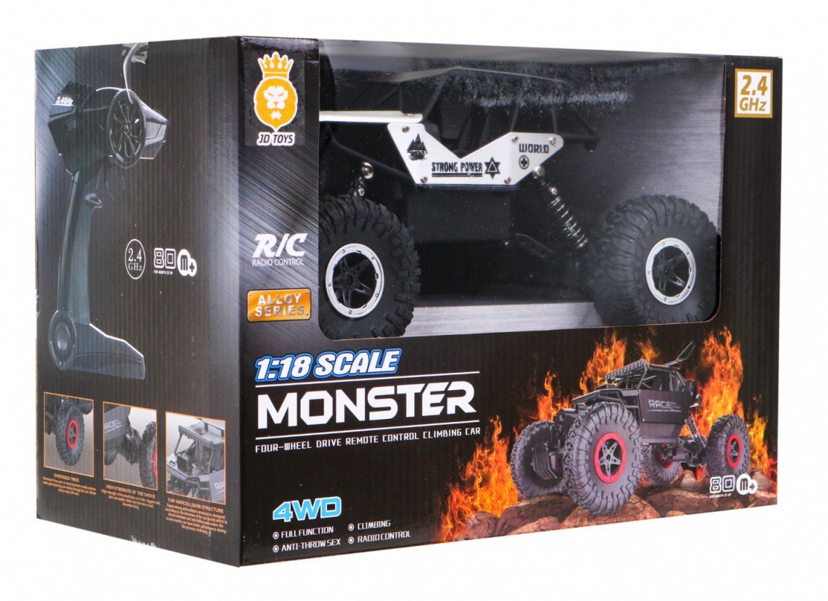 Crawler Monster dla dzieci 6+ Zdalnie sterowany 1:18 Ekstremalna jazda