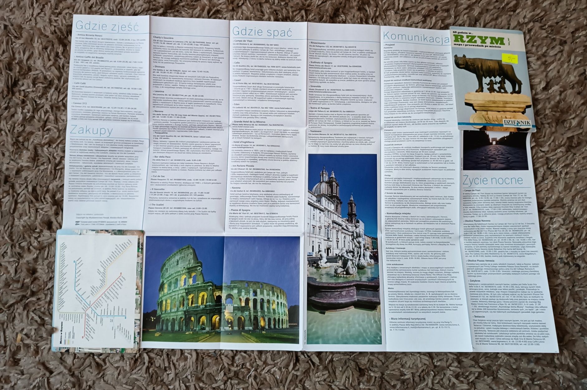 RZYM mapa i przewodnik po mieście wydanie kieszonkowe