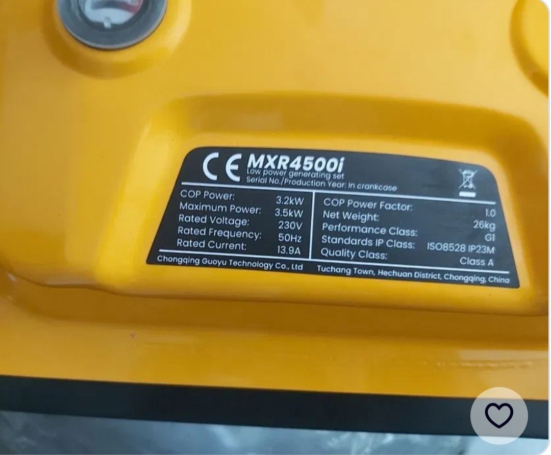 Генератор інверторний Maxpeedingrods MXR4500i 3.5 кВт