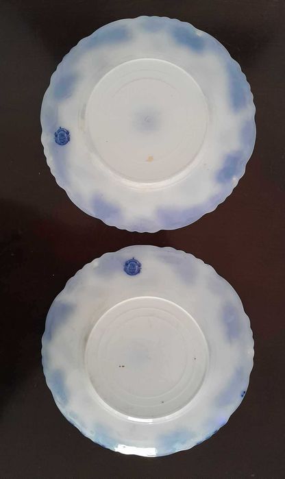 2 Pratos Rasos Faiança W.H. Grindley 1891 - BRASIL - MINT