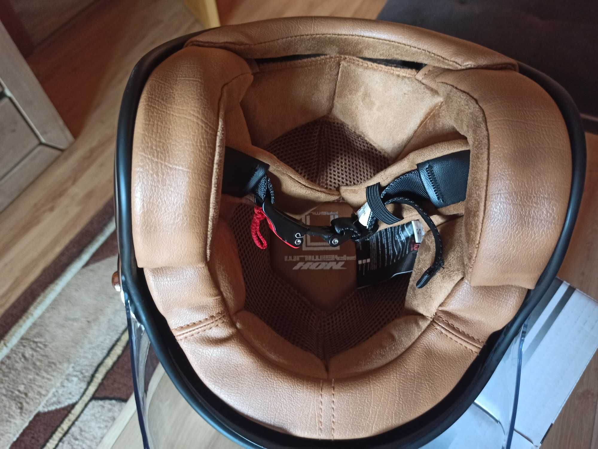 Kask otwarty Nox Premium czarny mat S
