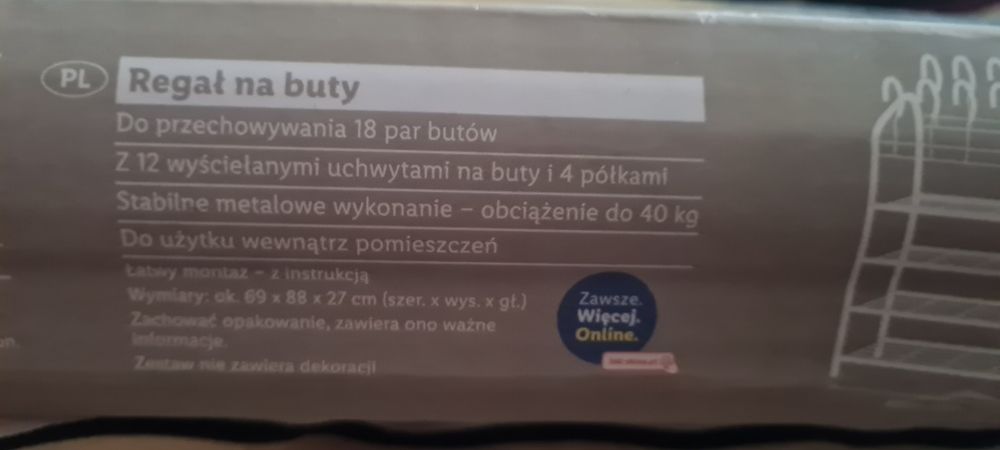Regał na buty nowy Livarno home