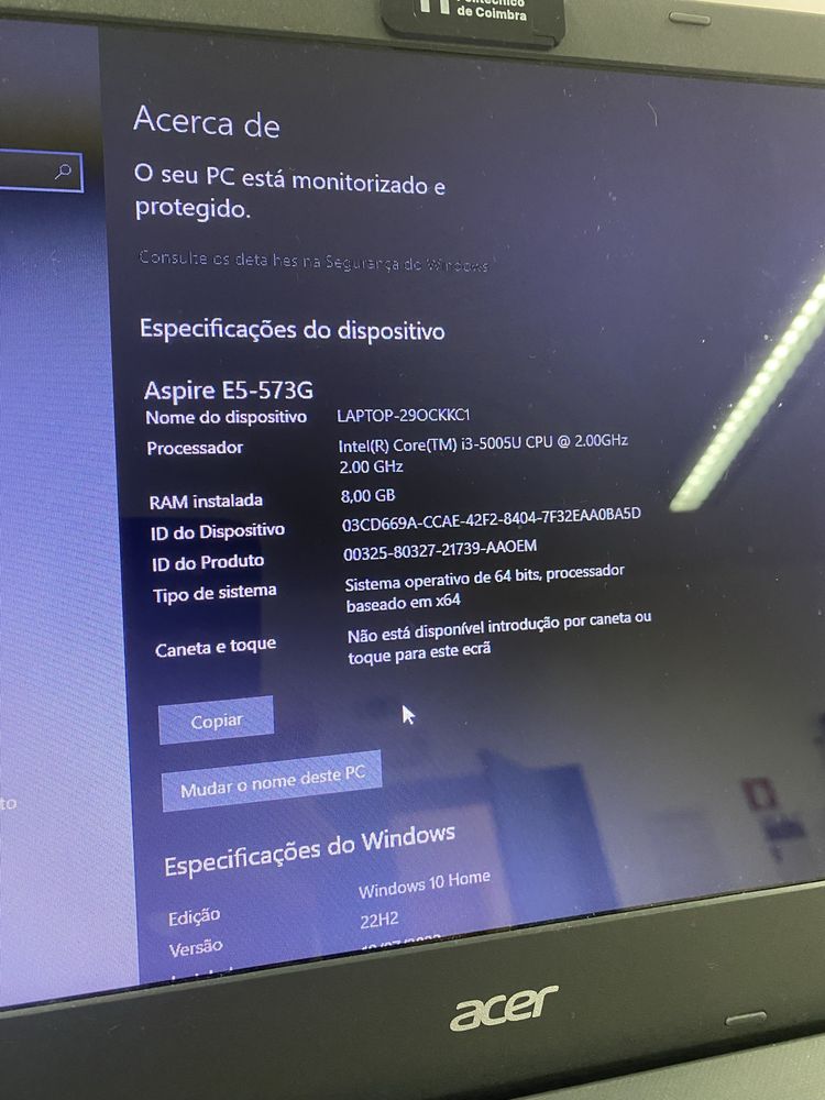 Pc Acer Aspire E5-573G