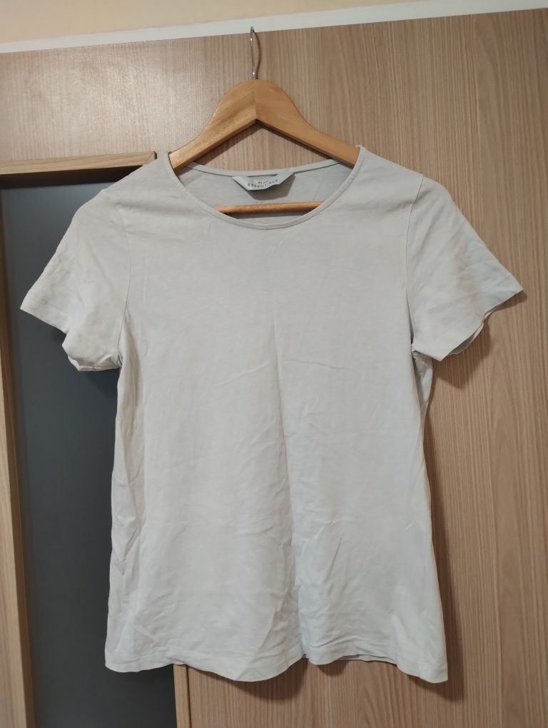 Błękitny/jasnoszary basic t-shirt 100% bawełna