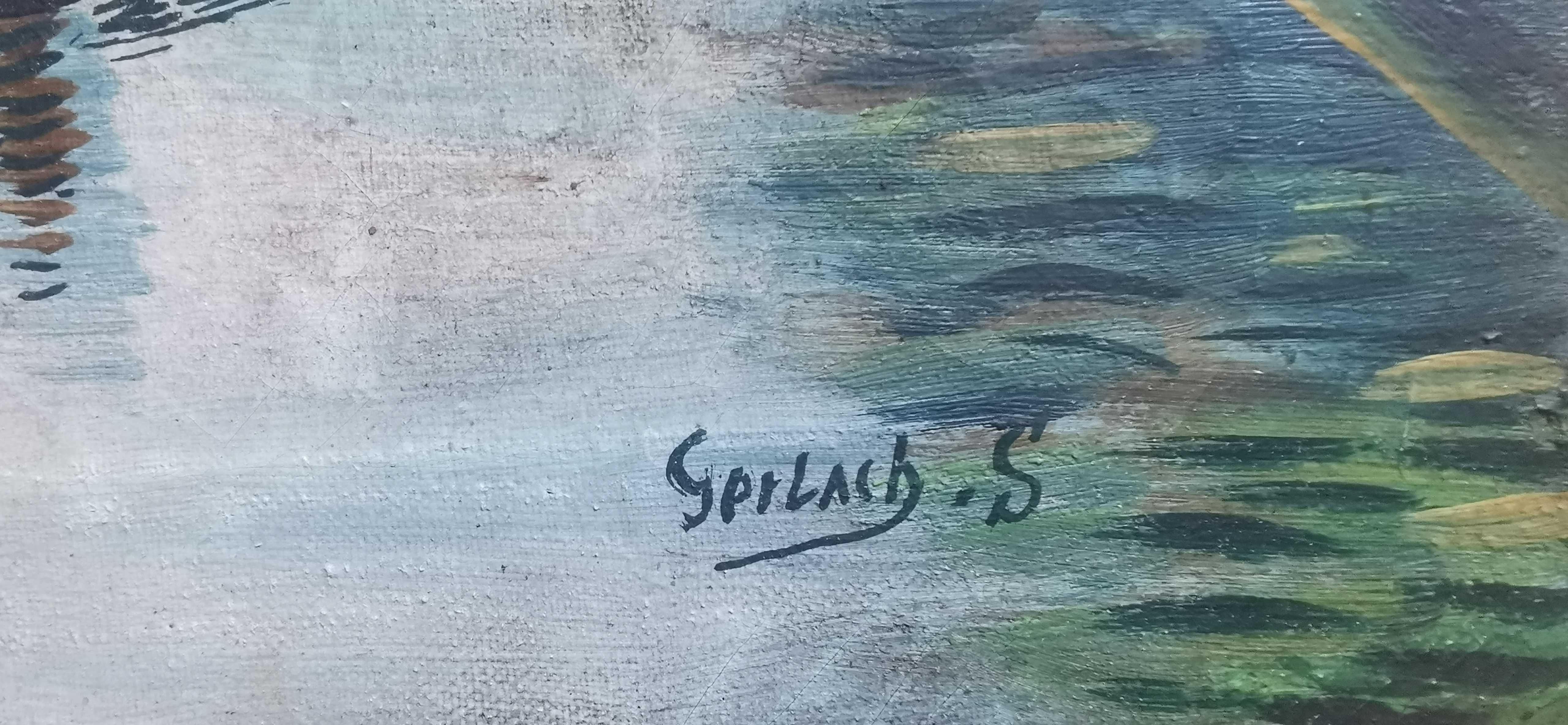 Obraz olejny przedwojenne 2 sztuki z podpisami autora. Cena za komplet