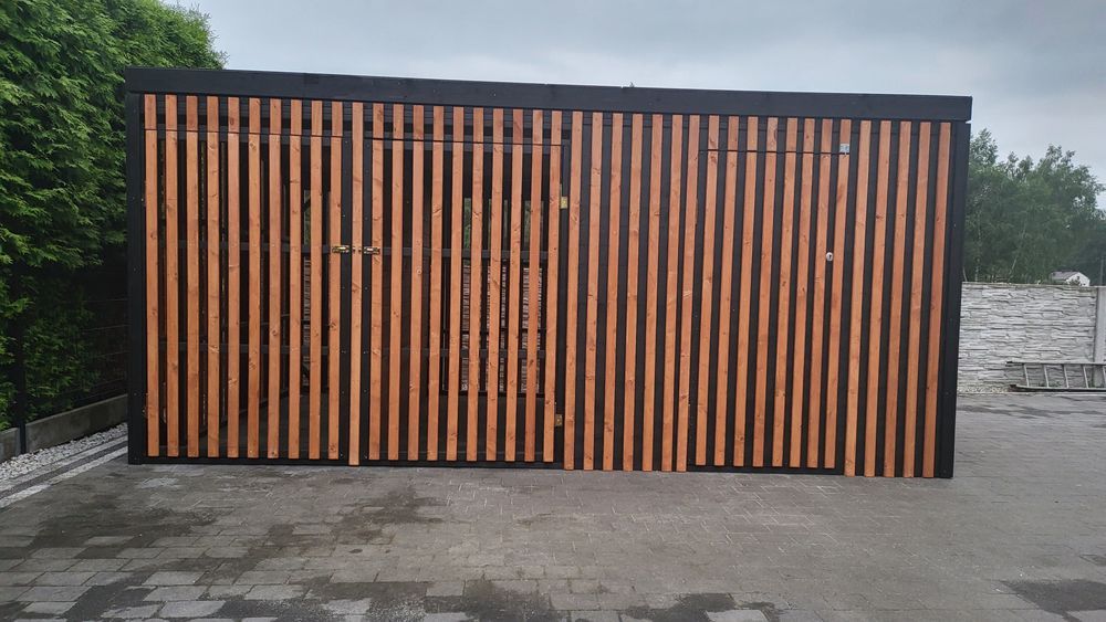 Nowoczesny Domek Narzędziowy z Drewutnią HERMES