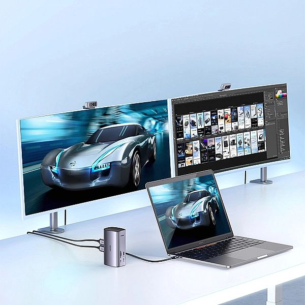 Ugreen wielofunkcyjna stacja dokująca HUB 12w1 USB C USB HDMI DP RJ45