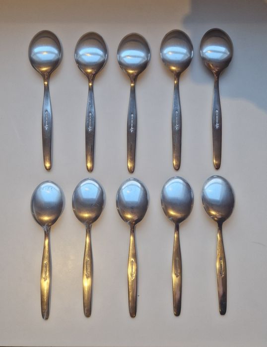 Conjunto de 10 Colheres de Sopa BMF 100 Prateadas