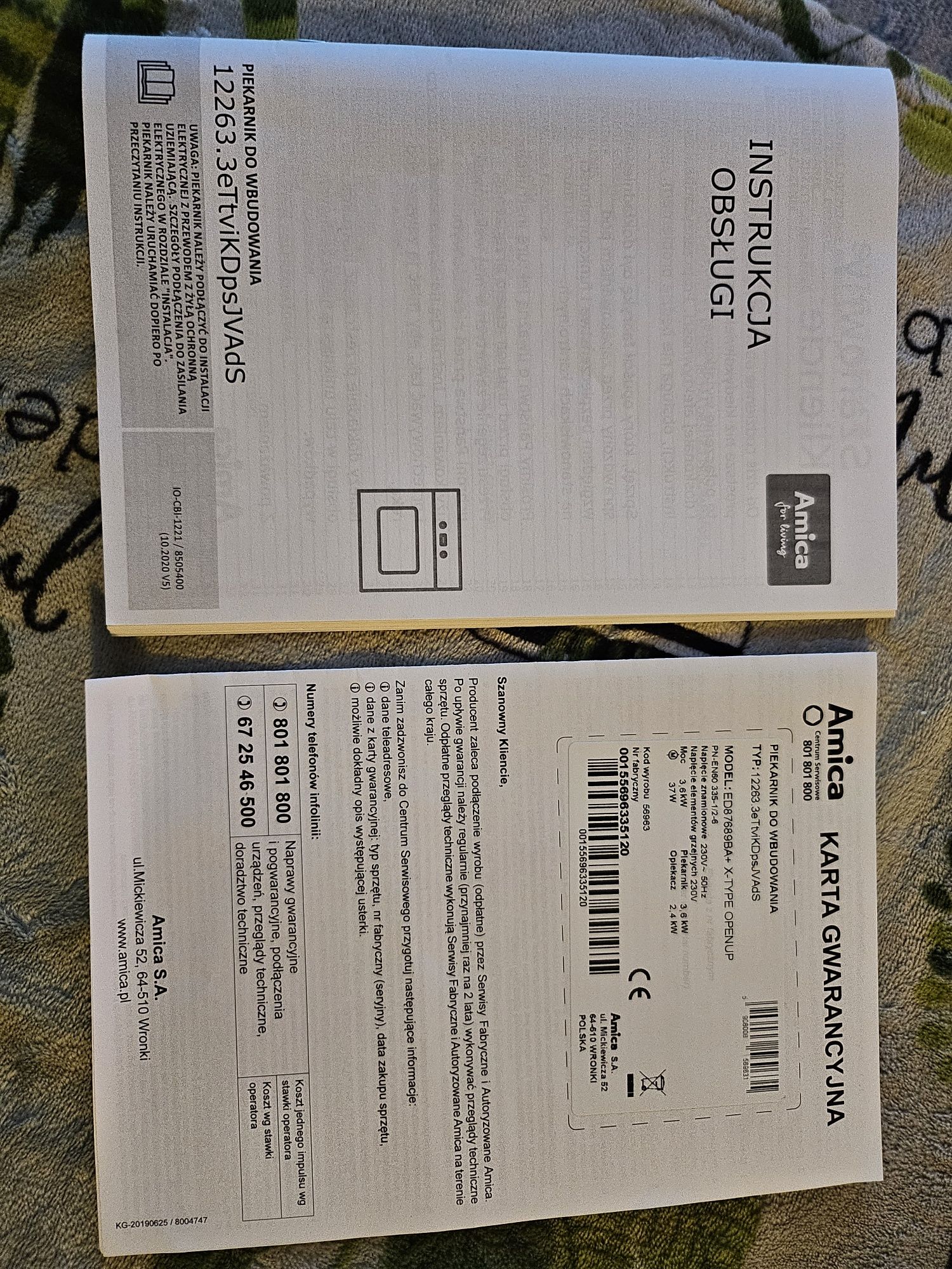 Piekarnik AMICA ED87689BA+ X-TYPE Uszkodzony