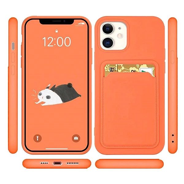 Card Case silikonowe etui portfel z kieszonką na kartę dokumenty do Xi