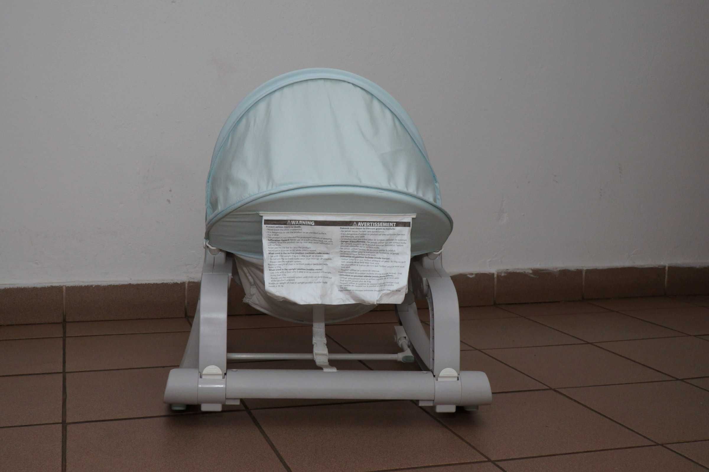Bujaczek -leżaczek Fisher Price do 18 kg pastelowo niebieski+ wibracje
