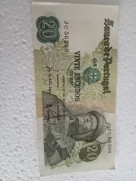 Vendo notas de vinte escudos de Garcia de Orta