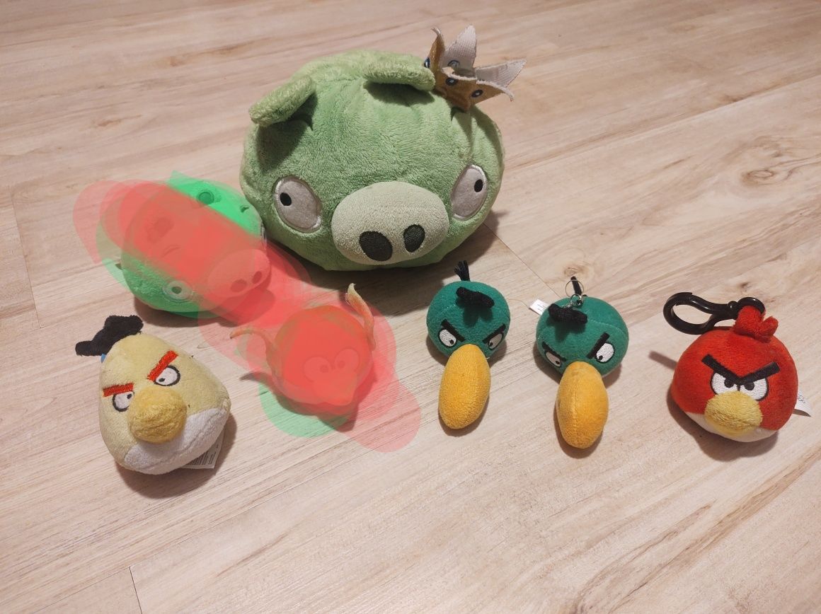 Zestaw 7 pluszaków Angry Birds Wściekłe Ptaki zawieszki