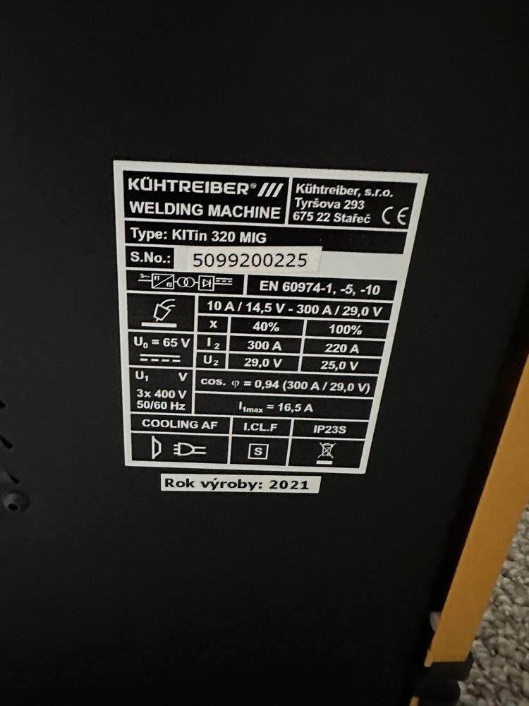 *Nowa* Spawarka Kuhtreiber KITin 320 MIG