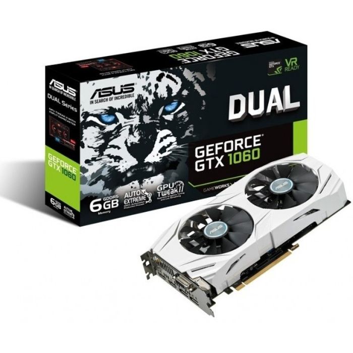 GeForce GTX1060 OC Asus 6Gb, GDDR5, 192-bit, 1809/8008 MHz Б/У