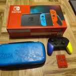 Konsola Nintendo switch V2+3gry+karta+pad+etui