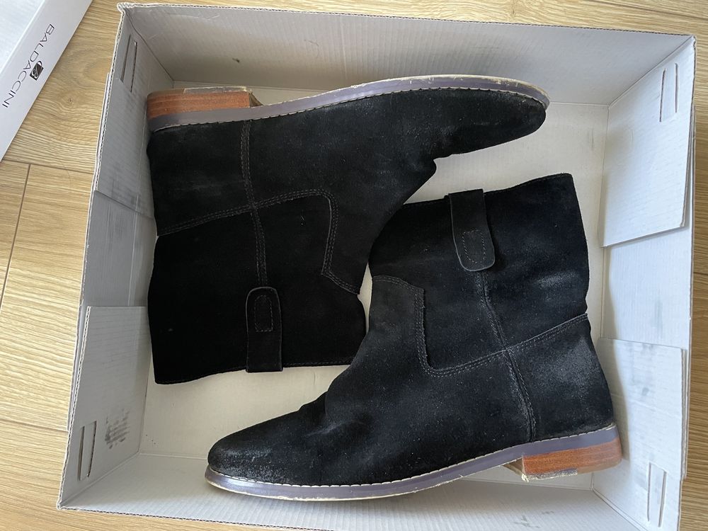 Buty zamsz, podeszwa skóra szyte 38 By o la la…!