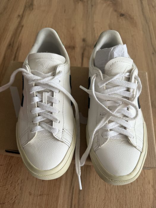 Veja Campo Chromefree Leather Sneaker White Green Black, 36