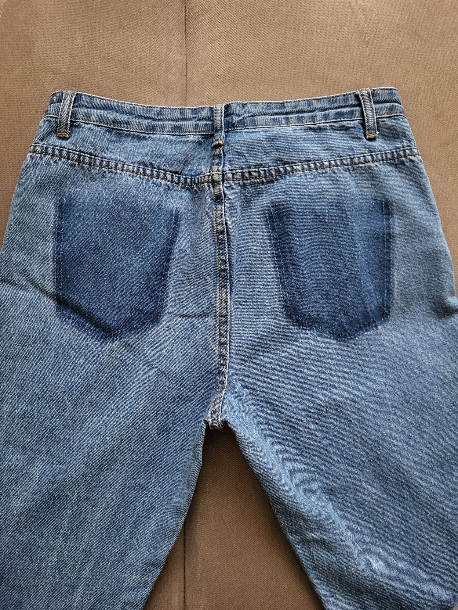 Jasne spodnie mom jeans boyfriend rozmiar 38 (M)