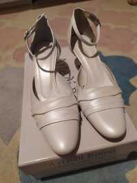 Skórzane buty ślubne białe Arte di Roma rozm. 35 idealne