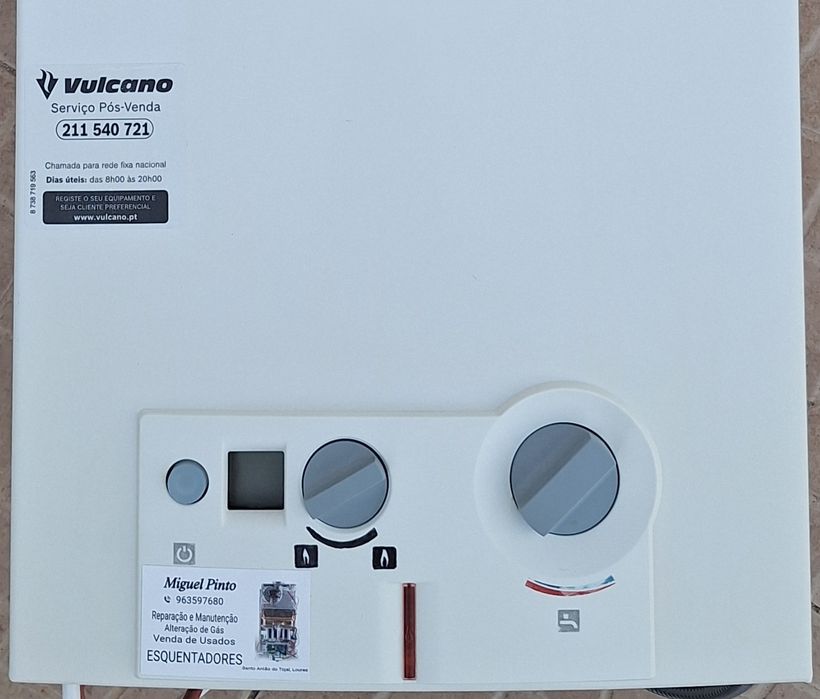 Esquentador Vulcano Ventilado Gás Garrafa 11Litros