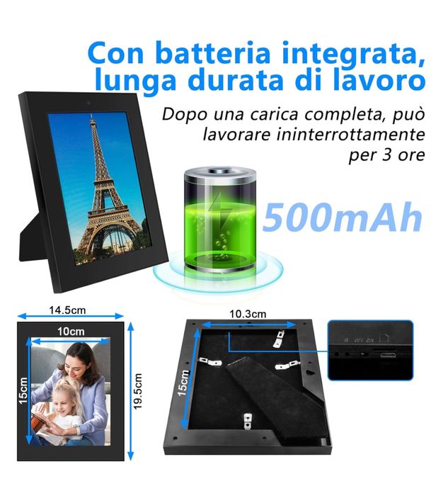 Kamera szpiegowska mini kamera Wifi ukryta kamera ramka zdjecie