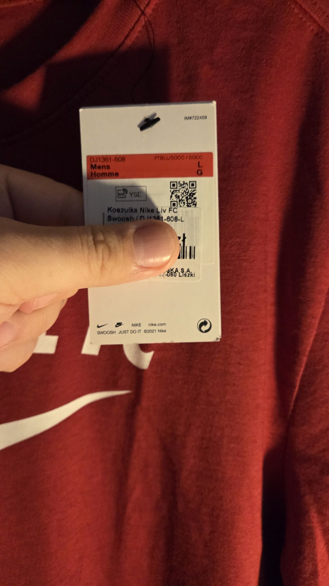 Nowa koszulka liverpool fc nike rozmiar L