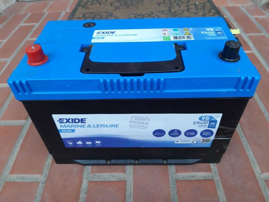 Nowy akumulator samochodowy Exide ER450 Dual Marine 95AH,kamper